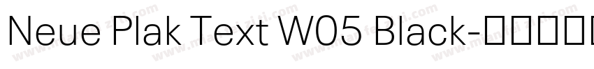 Neue Plak Text W05 Black字体转换